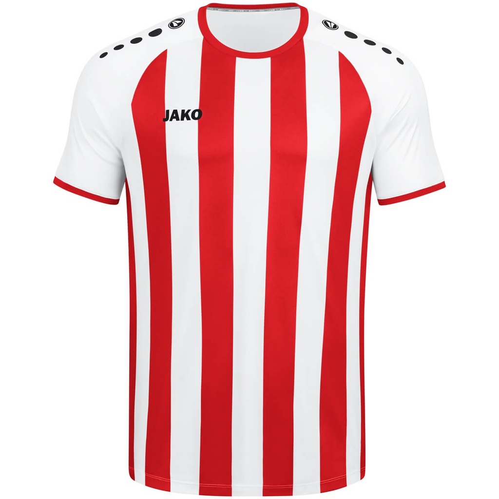 [4215011128] JAKO 4215 Maillot Inter MC - ENFANT (128, 011 Blanc/Rouge Sport)