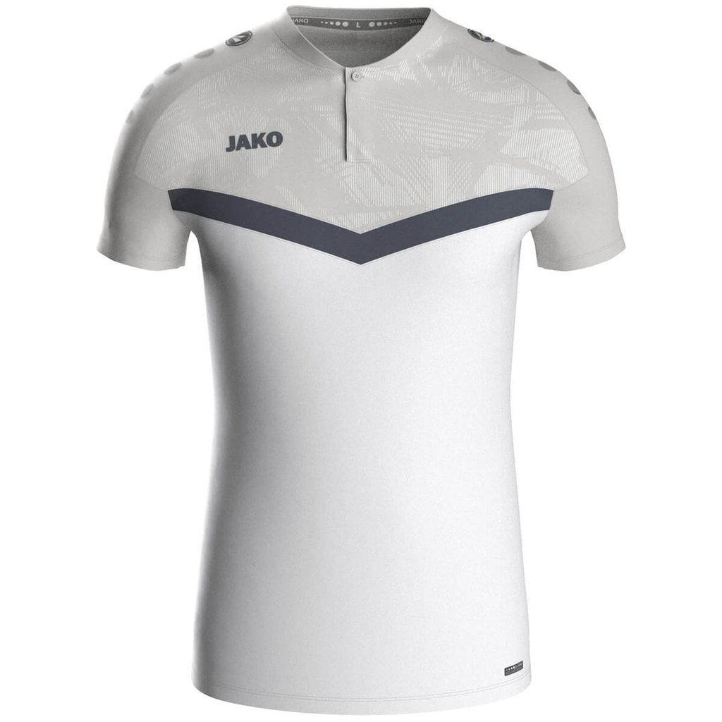 [6324016S] JAKO 6324 JAKO Polo Iconic (S, 016 Blanc/Gris Tendre)