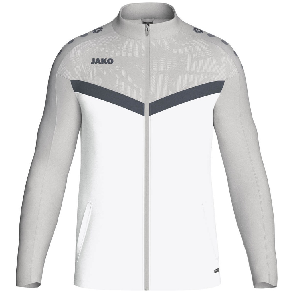 [9324016S] JAKO 9324 JAKO Veste polyester Iconic (S, 016 Blanc/Gris Tendre)
