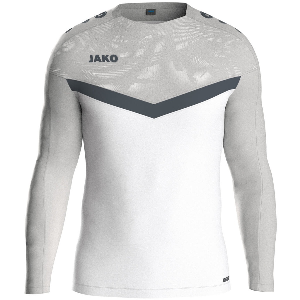 [8824016116] JAKO 8824 JAKO Sweat Iconic - ENFANT (116, 016 Blanc/Gris Tendre)