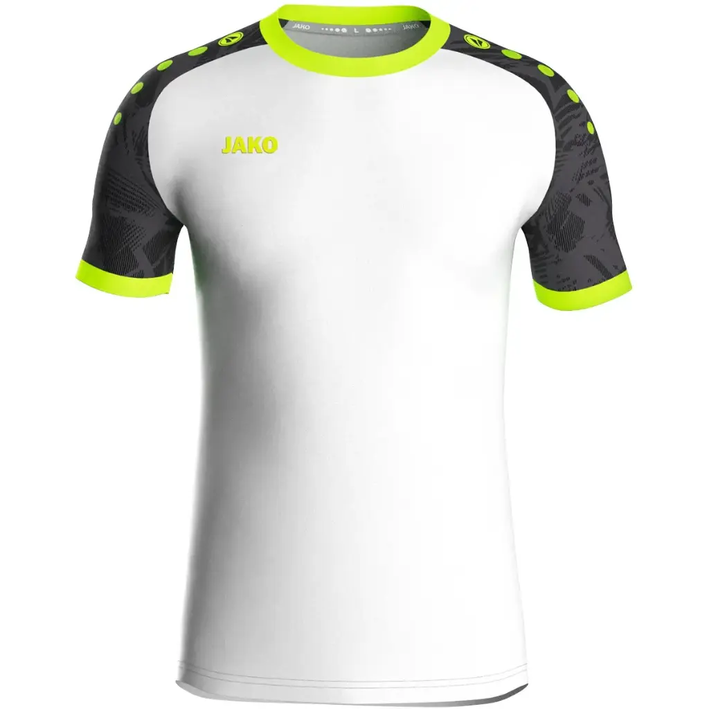 [4224014116] JAKO 4224 JAKO Maillot Iconic - ENFANT (116, 014 Blanc/Noir/Vert Fluo)