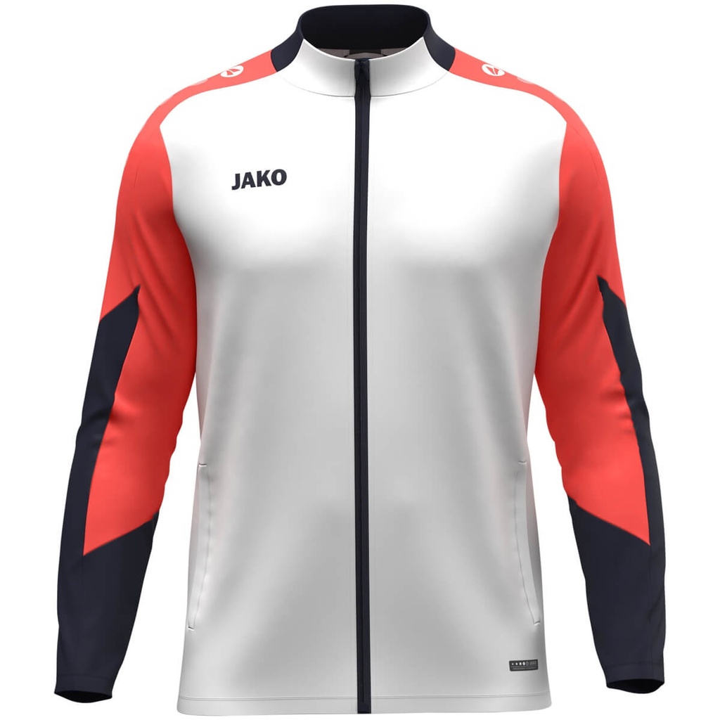 [9370026116] JAKO 9370 Veste polyester Dynamic ENFANT (116, 026 Blanc/Corail/Marine)