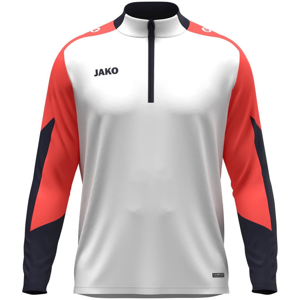 [8670026116] JAKO 8670 Ziptop Dynamic ENFANT (116, 026 Blanc/Corail/Marine)