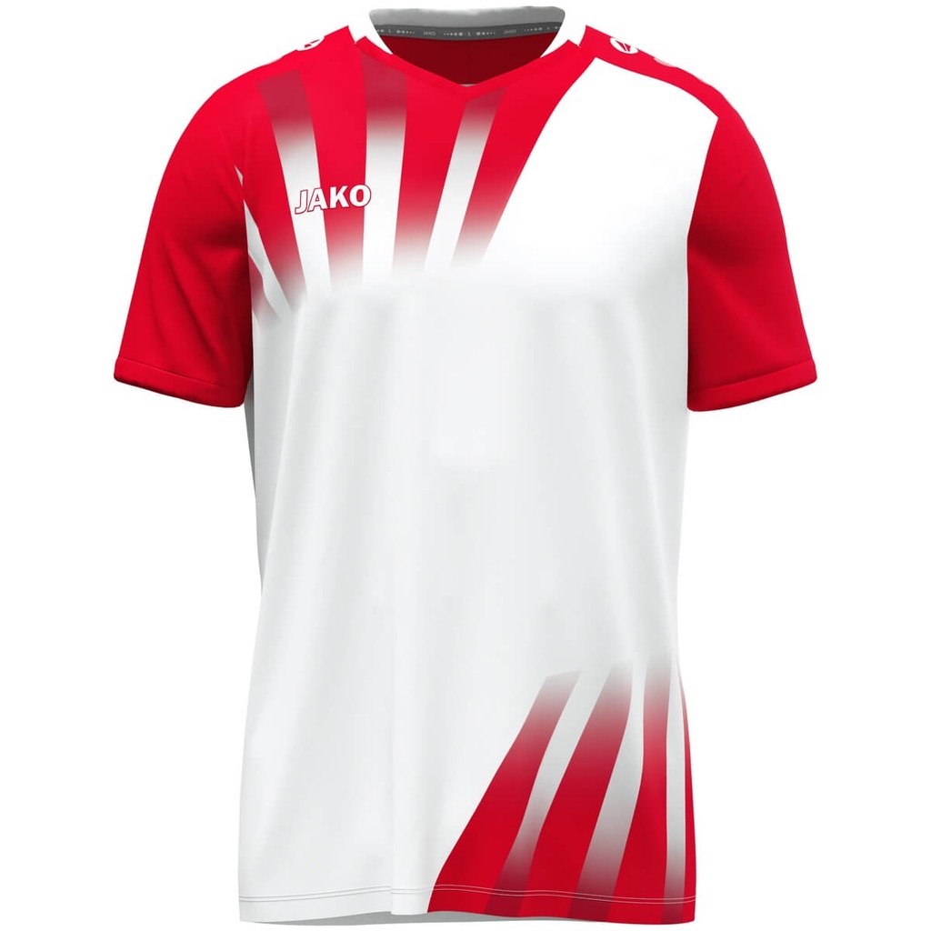 [4245028S] JAKO 4245 Maillot Vintage (S, 028 Blanc/Rouge)