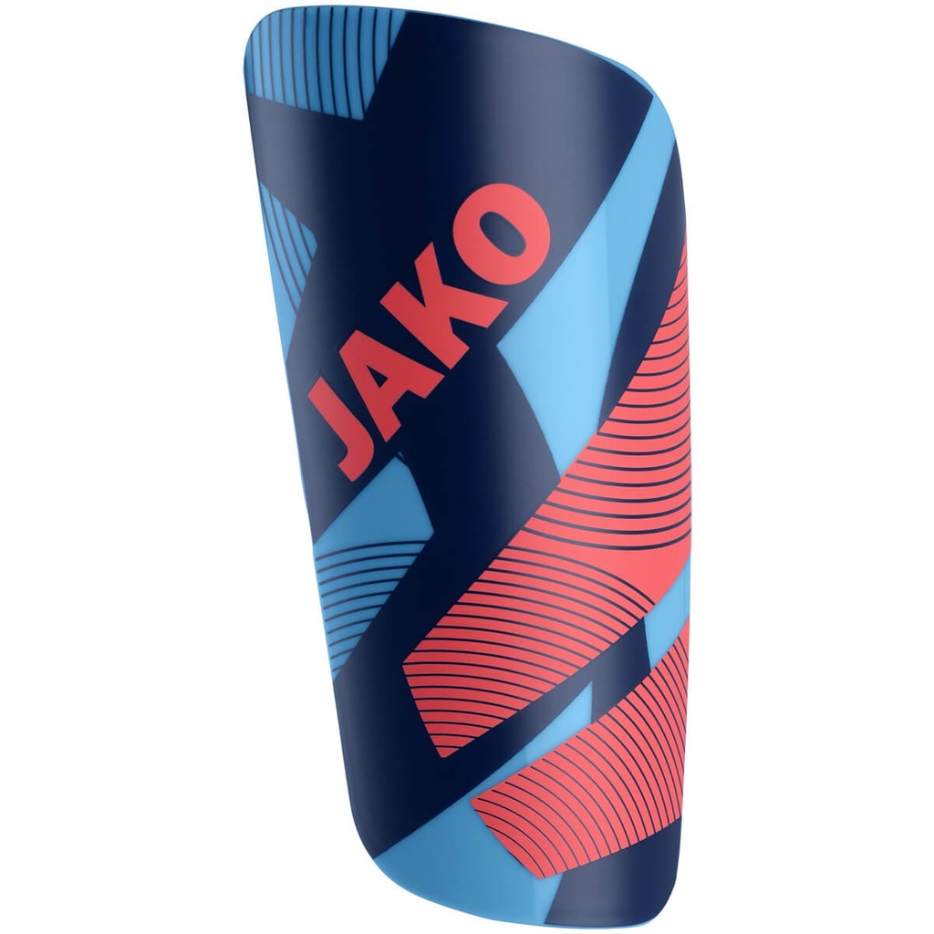 JAKO 2776 Protège-tibias River Light (XS, 434 bleu ciel/navy/corail)