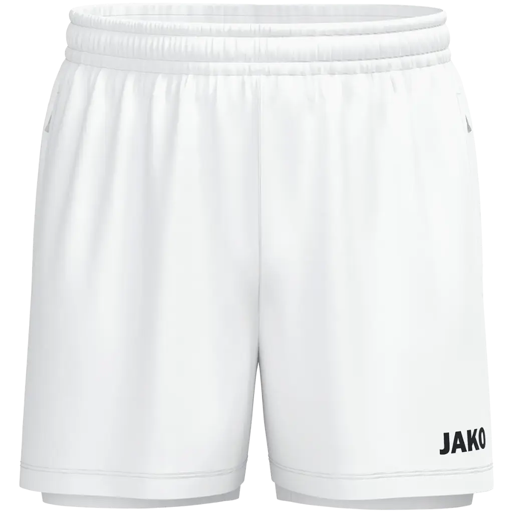 [8200000S] JAKO 8200 Short 2-en-1 One (S, 000 Blanc)