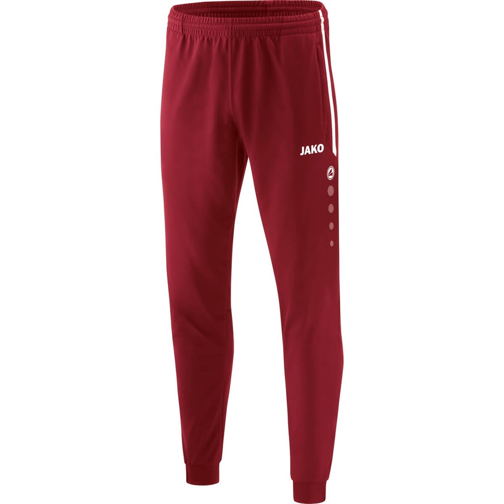 [921801S] JAKO 9218 Pantalon polyester Competition 2.0 (S, 01 Rouge Vin)