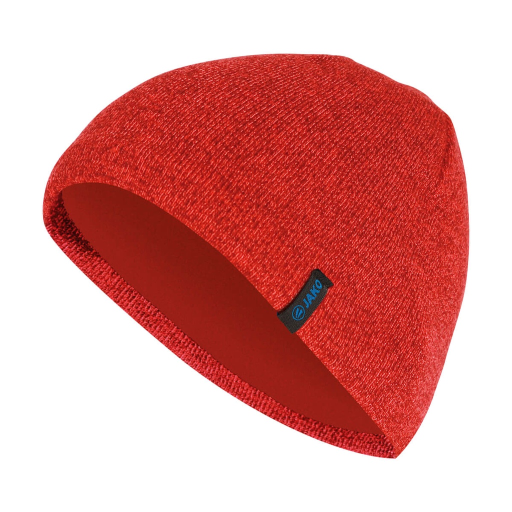 [12230102] JAKO 1223 Bonnet tricoté (01 Rouge mix, Senior)