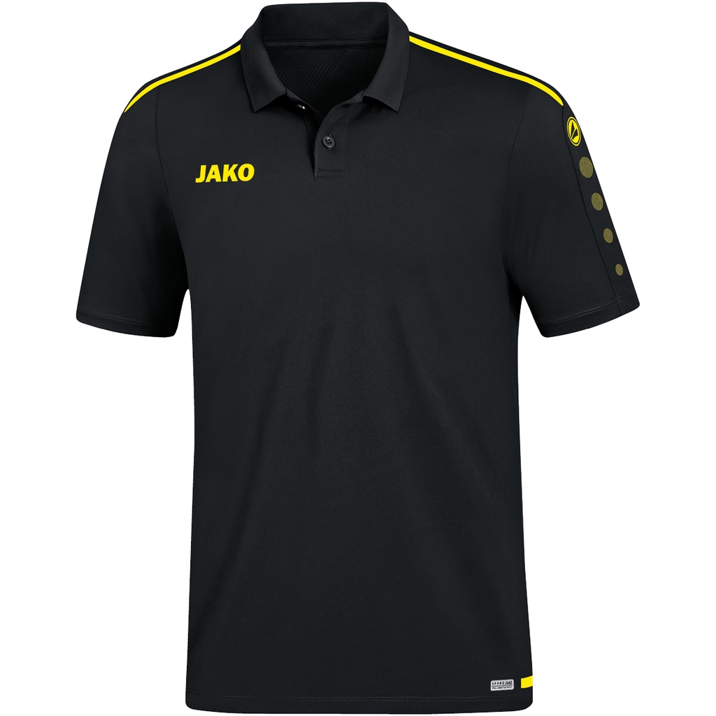 [631933S] JAKO 6319 Polo Striker 2.0 (S, 33 Noir/Jaune fluo)