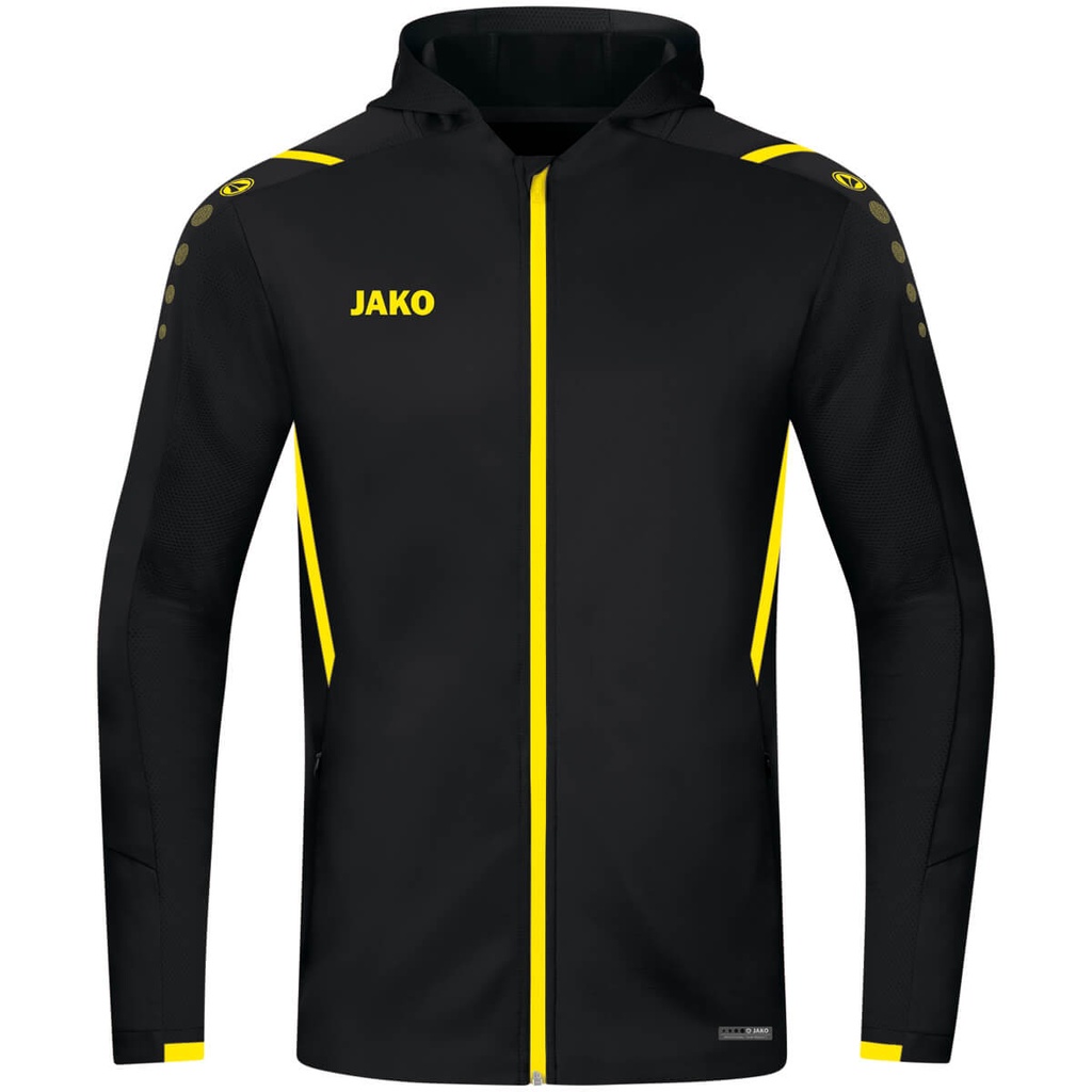 [6821803S] JAKO 6821 Veste à capuchon Challenge (S, 803 Noir/Citron)