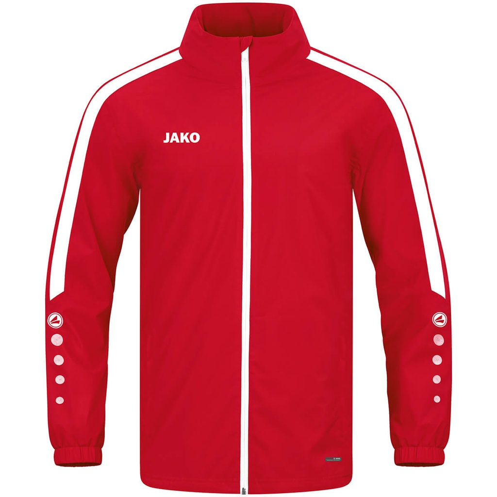 [7423100128] JAKO 7423 Veste de pluie Power - ENFANT (128, 100 Rouge)