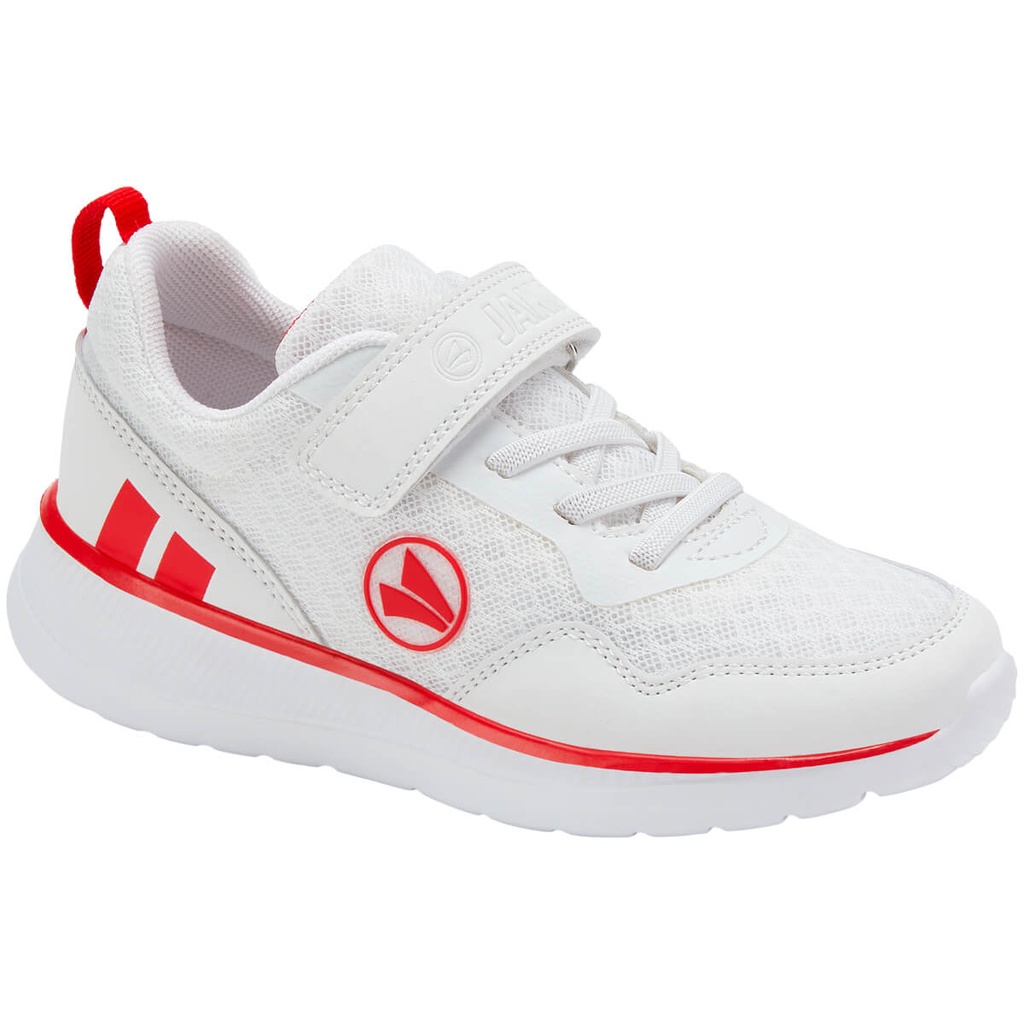 [591100428] JAKO 5911 Sneaker Performance Junior (28, 004 Blanc/Rouge)