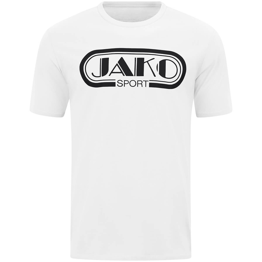 [6114000S] JAKO 6114 T-Shirt Retro (S, 000 Blanc)